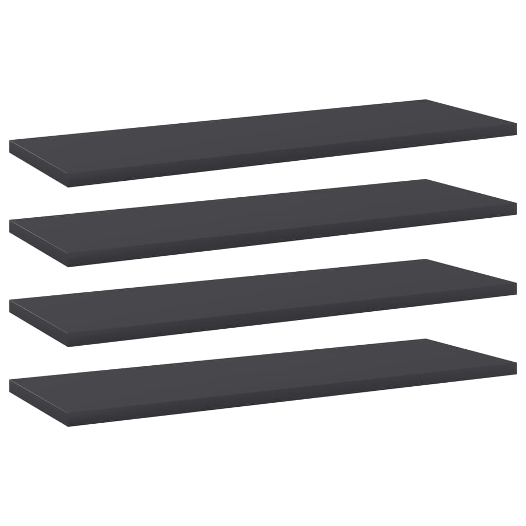 NNEVL Bookshelf Boards 4 pcs Grey 60x20x1.5 cm Chipboard-0