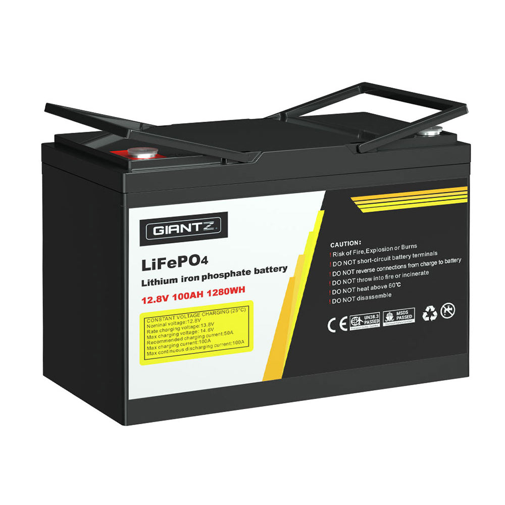 NNEDSZ 12V 100Ah Lithium Battery LiFePO4 Deep Cycle Box Solar Caravan Camping-0