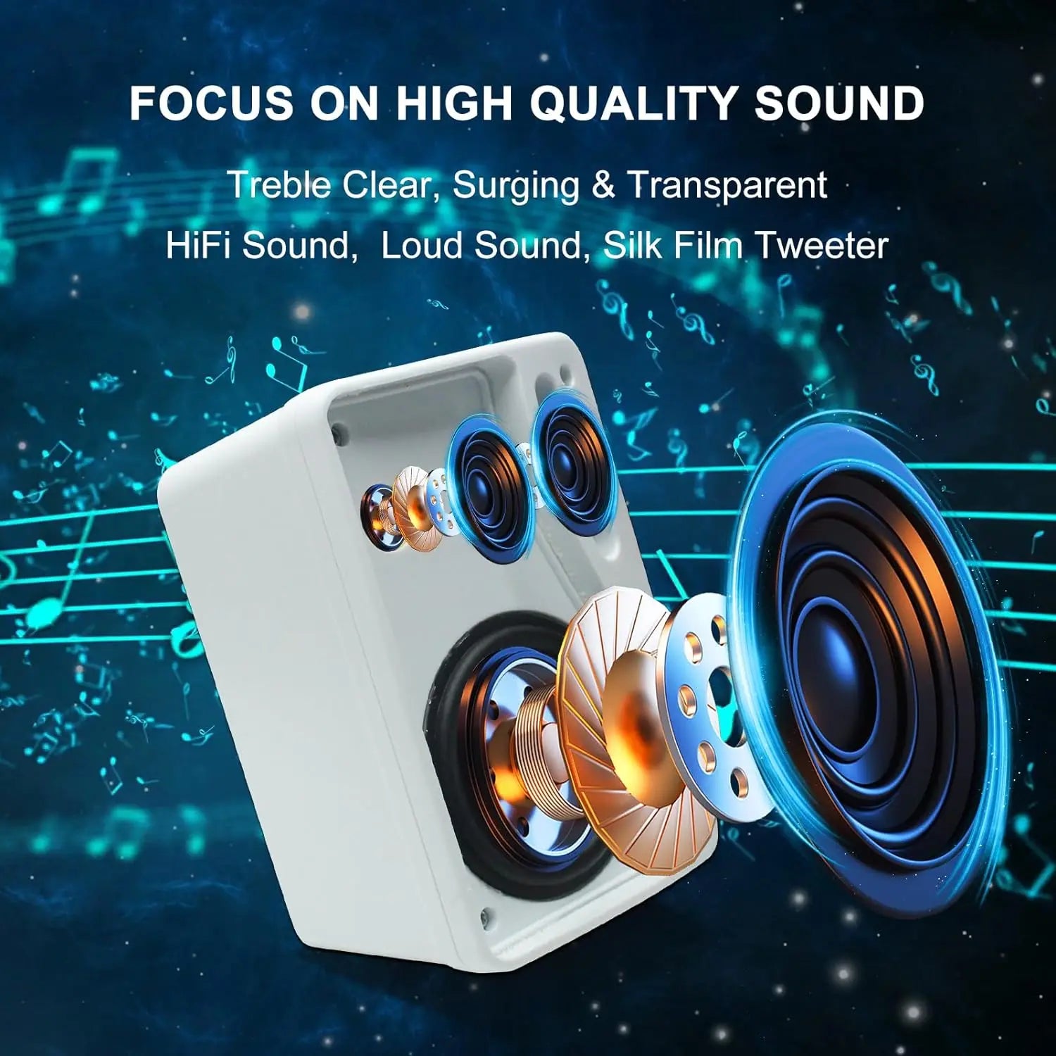 NNEOBA 200W Passive Outdoor Speakers Waterproof Marine (White)-1