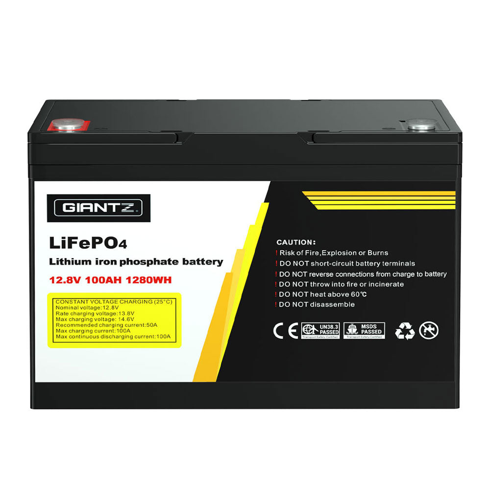 NNEDSZ 12V 100Ah Lithium Battery LiFePO4 Deep Cycle Box Solar Caravan Camping-2